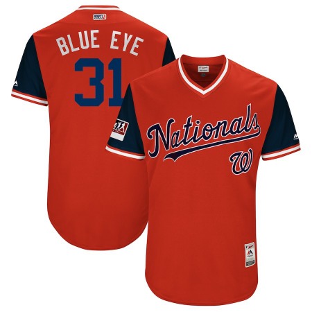 Men's Washington Nationals #31 Max Scherzer "Blue Eye" Navy 2018 Players' Weekend Stitched MLB Jersey