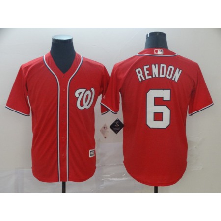 Men's Washington Nationals #6 Anthony Rendon Red 2019 Cool Base Stitched MLB Jersey
