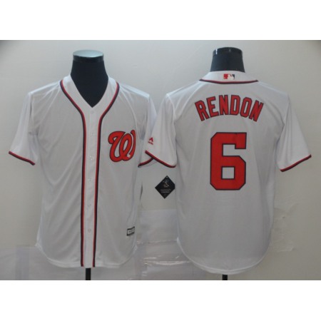 Men's Washington Nationals #6 Anthony Rendon White Cool Base Stitched MLB Jersey