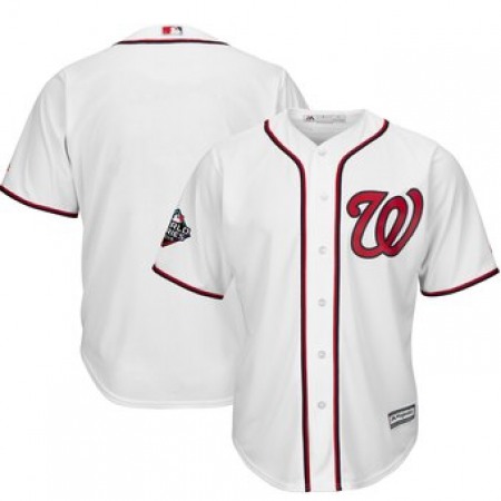 Men's Washington Nationals White 2019 World Series Bound Cool Base Stitched MLB Jersey