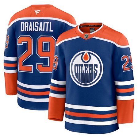 Men's Edmonton Oilers #29 Leon Draisaitl Royal Home Premium Jersey