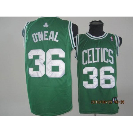 Celtics #36 Shaquille O'Neal Stitched Green (White No.) NBA Jersey