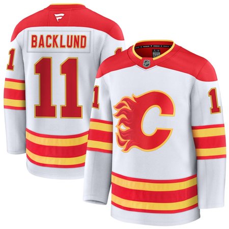Youth Calgary Flames #11 Mikael Backlund White Away Jersey