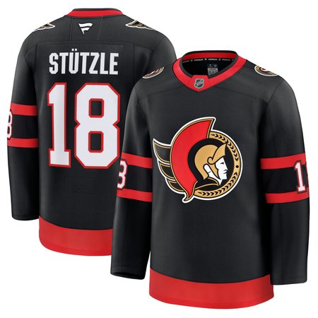 Youth Ottawa Senators #18 Tim Stutzle Black Home Player Jersey