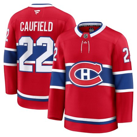 Youth Montreal Canadiens #22 Cole Caufield Red Home Jersey
