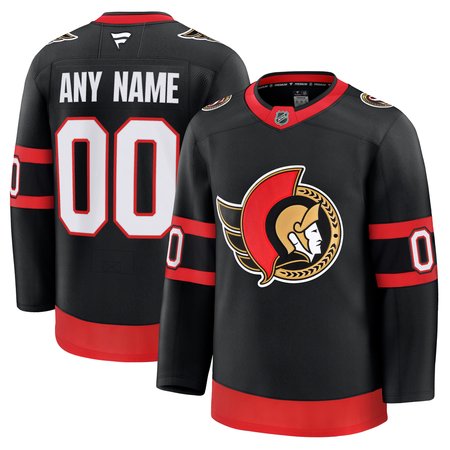 Men's Ottawa Senators Black Home Premium Custom Jersey