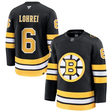 Youth Boston Bruins #6 Mason Lohrei Black Home Player Jersey