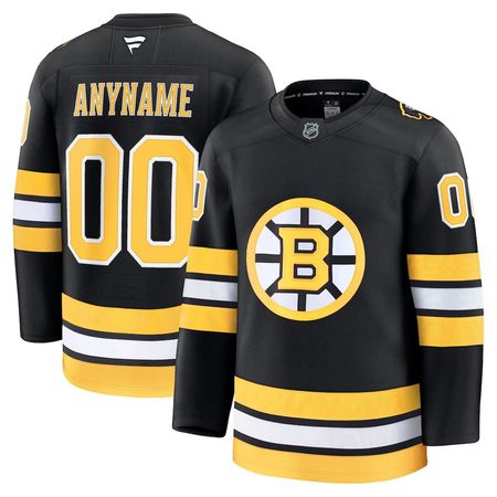 Men's Boston Bruins Black Home Premium Custom Jersey