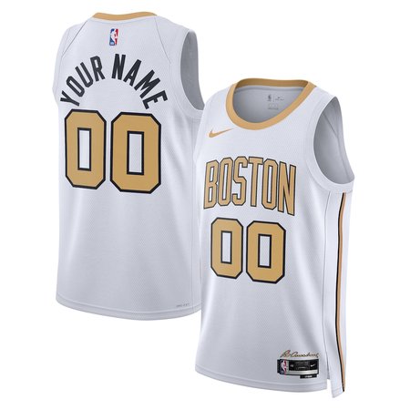 Youth Boston Celtics White 2025/26 City Edition Swingman Custom Jersey