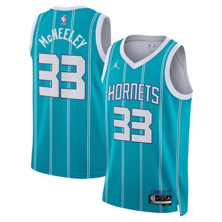 Youth Charlotte Hornets #33 Liam McNeeley Teal Swingman Icon Edition Jersey