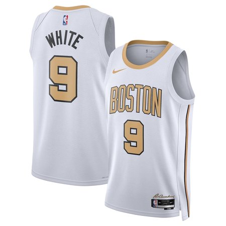 Men's Boston Celtics #9 Derrick White White 2025/26 Swingman City Edition Jersey