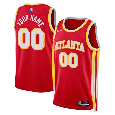 Men's Atlanta Hawks Red Swingman Icon Edition Custom Jersey