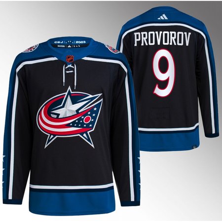 Youth Columbus Blue Jackets #9 Ivan Provorov Black 2022-23 Reverse Retro Stitched Jersey