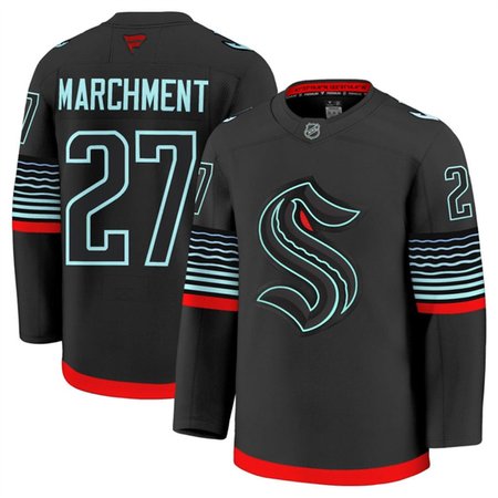 Men's Seattle Kraken #27 Mason Marchment Black Alternate Stitched Hockey Premium Jersey