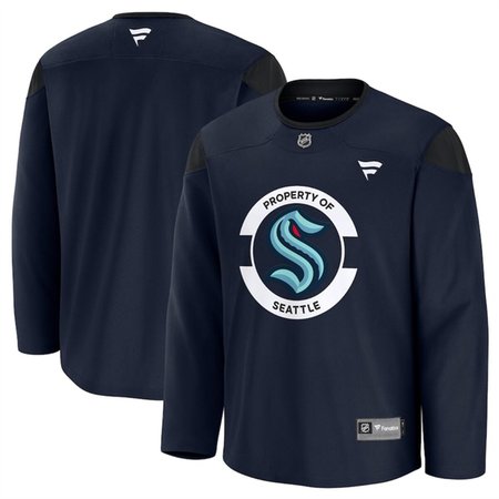 Youth Seattle Kraken Navy 2024-25 Team Practice Stitched Hockey Jersey