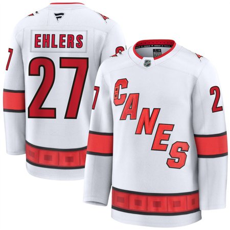 Youth Carolina Hurricanes #27 Nikolaj Ehlers White 2024-25 Away Stitched Hockey Jersey
