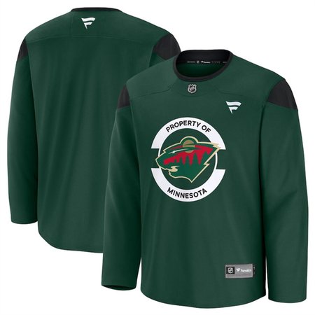 Men's Minnesota Wild Green 2024-25 Team Practice Stitched Hockey Premium Jersey
