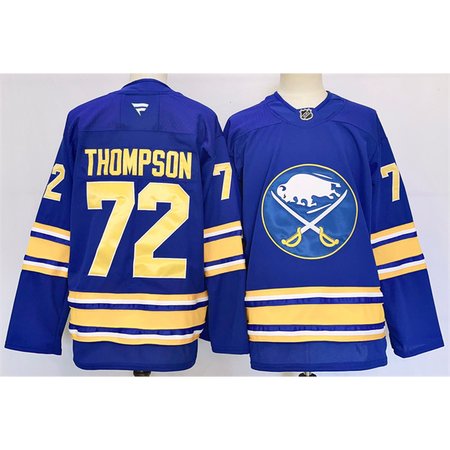 Men's Buffalo Sabres #72 Tage Thompson Blue 2024-25 Stitched Premium Jersey