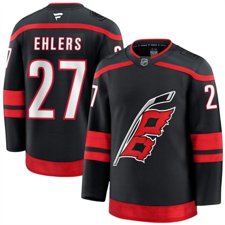Youth Carolina Hurricanes #27 Nikolaj Ehlers Black 2024-25 Home Stitched Hockey Jersey