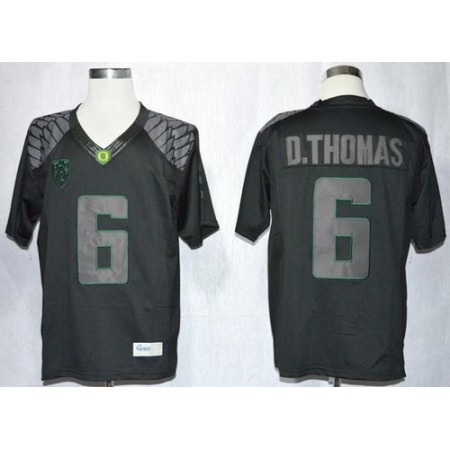 Ducks #6 De'Anthony Thomas Blackout Limited Stitched NCAA Jersey
