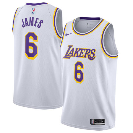Women's Los Angeles Lakers #6 LeBron James White 2021/22 Association Edition Swingman Jersey