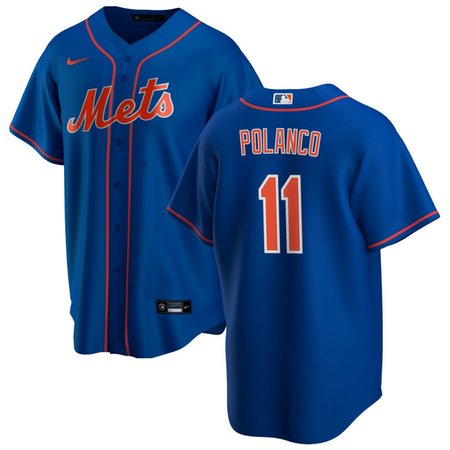 Men's New York Mets #11 Jorge Polanco Royal Home Replica Jersey