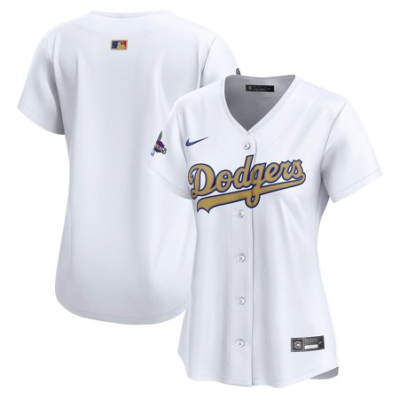 Women's Los Angeles Dodgers White 2025 Gold Collection Limited Jersey