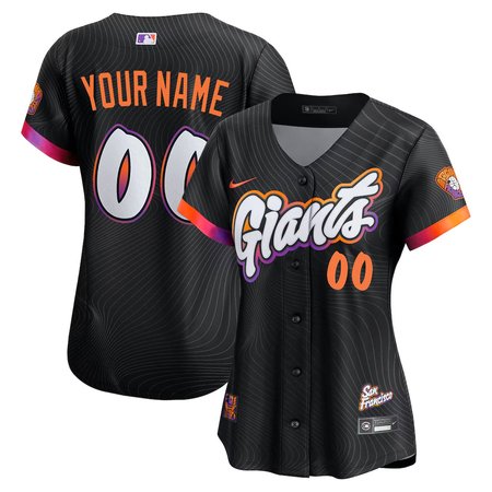 Women's San Francisco Giants Custom Nike Black 2025 City Connect Limited Jersey