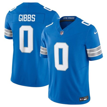 Youth Detroit Lions #0 Jahmyr Gibbs Blue 2025 F.U.S.E. Vapor Limited Stitched Jersey