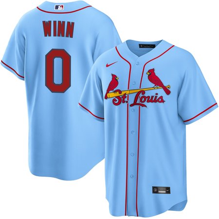 Men's St. Louis Cardinals #0 Masyn Winn Blue Home Limited Jersey