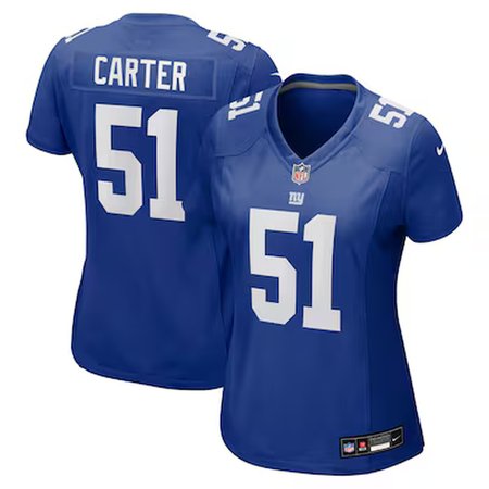 Women's New York Giants Abdul Carter Nike Royal First Round Pick Game Jersey