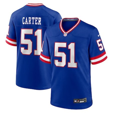 Men's New York Giants #1 Abdul Carter Nike Royal First Round Pick 2nd Alternate Game Jersey