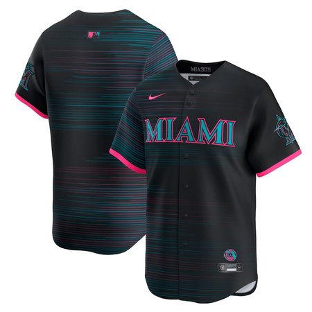 Youth Miami Marlins Nike Black 2025 City Connect Limited Jersey