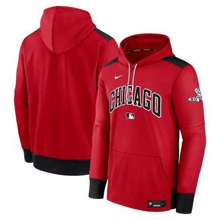 Women's Chicago White Sox Nike Red/Black 2025 City Connect Authentic Collection Performance Pullover Hoodie