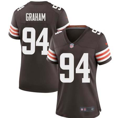 Women's Cleveland Browns #94 Mason Graham Nike Brown 2025 NFL Draft First Round Pick Game Jersey