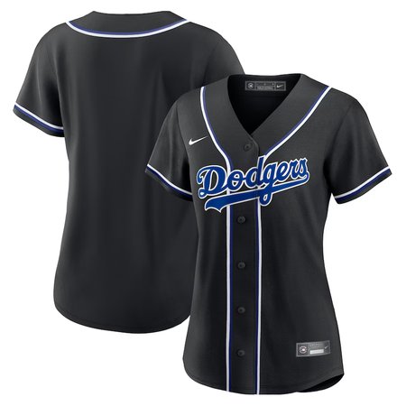 Women's Los Angeles Dodgers Nike Black Lights Out Replica Jersey