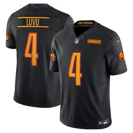Men's #4 Frankie Luvu Black Washington Commanders F.U.S.E. Vapor Untouchable Limited Stitched Football Jersey