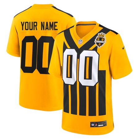 Men's Pittsburgh Steelers Custom Nike Gold Alternate 1933 Throwback Game Jersey