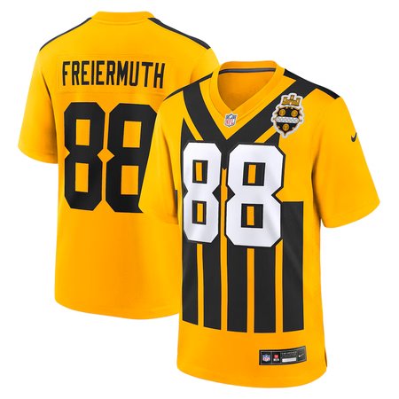 Youth Pittsburgh Steelers #88 Pat Freiermuth Nike Gold Alternate 1933 Throwback Game Jersey