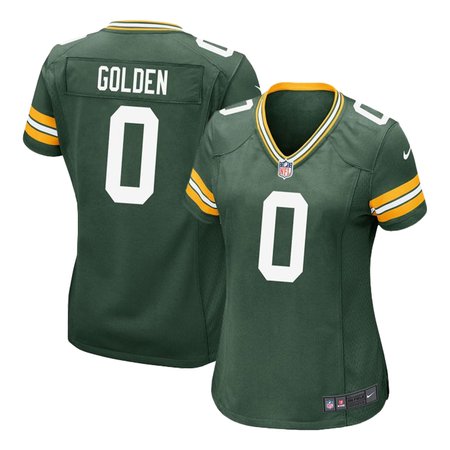 Women's Green Bay Packers #0 Matthew Golden Nike Green Game Player Jersey
