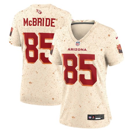 Women's Arizona Cardinals #85 Trey McBride Cream Rivalries Collection Game Jersey