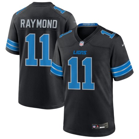 Men's Detroit Lions #11 Kalif Raymond Nike Black Team Game Jersey