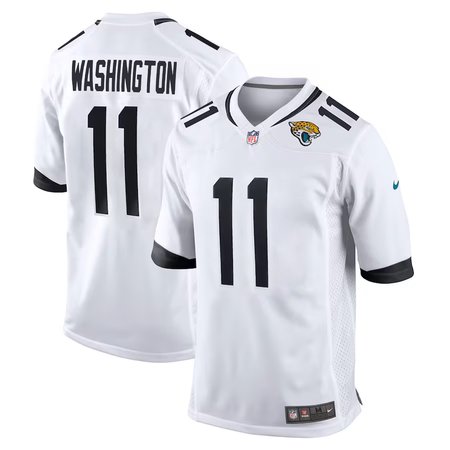 Men's Jacksonville Jaguars #11 Parker Washington Nike White Team Game Jersey
