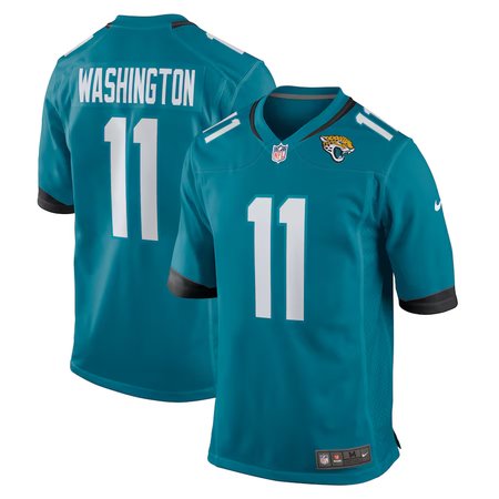 Men's Jacksonville Jaguars #11 Parker Washington Nike Teal Team Game Jersey
