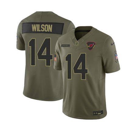 Men's Arizona Cardinals #14 Michael Wilson Nike Olive 2025 Salute to Service Retired Limited Jersey