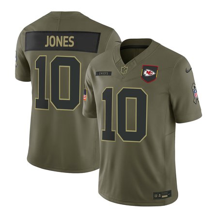 Men's Kansas City Chiefs #10 Isiah Pacheco Nike Olive 2025 Salute to Service Retired Limited Jersey