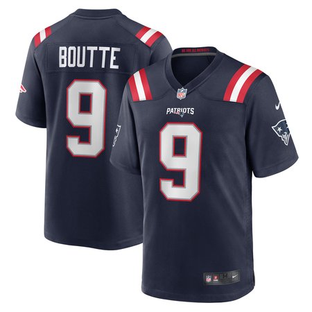 Youth New England Patriots #9 Kayshon Boutte Nike Navy Game Jersey