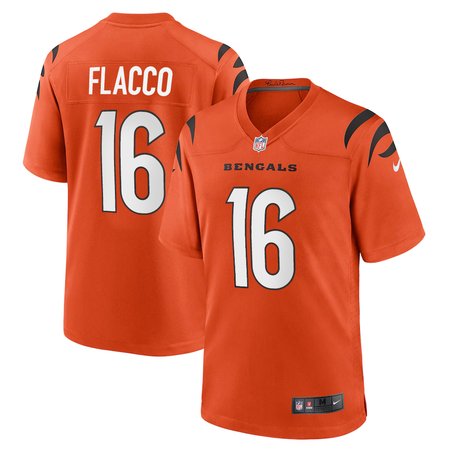 Youth Cincinnati Bengals #16 Joe Flacco Nike Orange Team Game Jersey