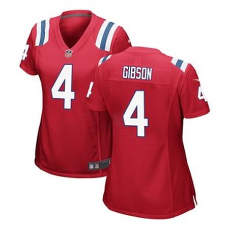 Women's New England Patriots #4 Antonio Gibson Nike Red Game Jersey