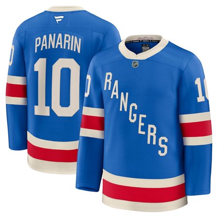 Men's New York Rangers #10 Artemi Panarin Blue Centennial Premium Jersey